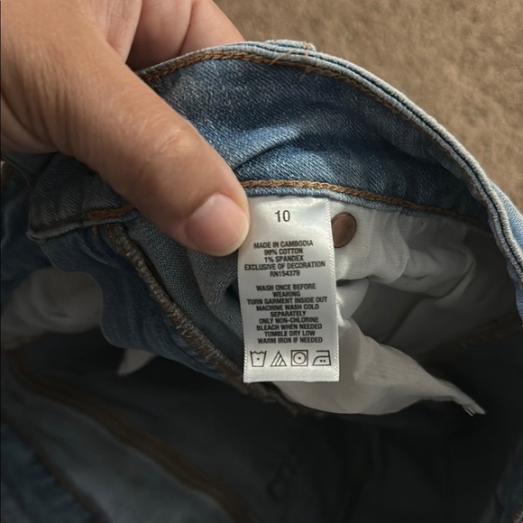 Aero Blue Distressed shorts S3 - Picture 4 of 5